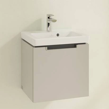 Villeroy and Boch Subway 2.0 Soft Grey 450mm Wall Hung 1-Drawer Vanity Unit 4 Villeroy and Boch Subway 2.0 Soft Grey 450mm Wall Hung 1-Drawer Vanity Unit - Image 2