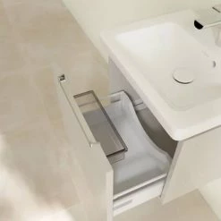 Villeroy and Boch Subway 2.0 Soft Grey 500mm Wall Hung 1-Drawer Vanity Unit -Wall Hung Vanity Units Shop SBSG500 D5 460