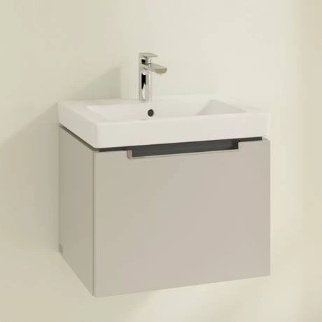 Villeroy and Boch Subway 2.0 Soft Grey 550mm Wall Hung 1-Drawer Vanity Unit 4 Villeroy and Boch Subway 2.0 Soft Grey 550mm Wall Hung 1-Drawer Vanity Unit - Image 2