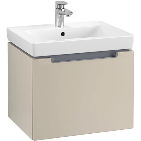 Villeroy and Boch Subway 2.0 Soft Grey 550mm Wall Hung 1-Drawer Vanity Unit 3 Villeroy and Boch Subway 2.0 Soft Grey 550mm Wall Hung 1-Drawer Vanity Unit