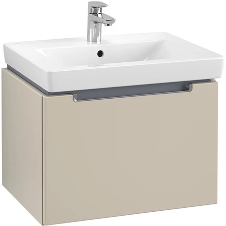 Villeroy and Boch Subway 2.0 Soft Grey 600mm Wall Hung 1-Drawer Vanity Unit 3 Villeroy and Boch Subway 2.0 Soft Grey 600mm Wall Hung 1-Drawer Vanity Unit