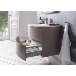 Crosswater Svelte Two Drawer Vanity Unit & Basin - Storm Grey Matt 8 Crosswater Svelte Two Drawer Vanity Unit & Basin - Storm Grey Matt -Wall Hung Vanity Units Shop SE 60 DCM D2 460