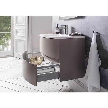 Crosswater Svelte Two Drawer Vanity Unit & Basin - Storm Grey Matt 5 Crosswater Svelte Two Drawer Vanity Unit & Basin - Storm Grey Matt - Image 3