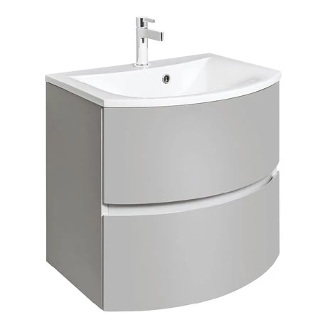 Crosswater Svelte Two Drawer Vanity Unit & Basin - Storm Grey Matt 3 Crosswater Svelte Two Drawer Vanity Unit & Basin - Storm Grey Matt