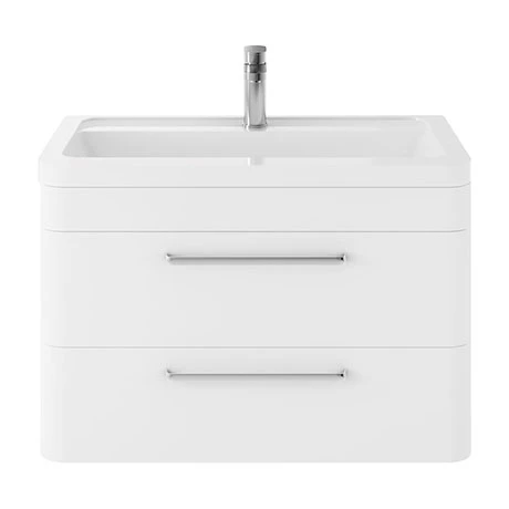 Hudson Reed Solar 800mm Wall Hung Cabinet & Basin - Pure White - SOL104 3 Hudson Reed Solar 800mm Wall Hung Cabinet & Basin - Pure White - SOL104