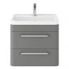 Hudson Reed Solar 600mm Wall Hung Cabinet & Basin - Cool Grey - SOL202 2 Hudson Reed Solar 600mm Wall Hung Cabinet & Basin - Cool Grey - SOL202 -Wall Hung Vanity Units Shop SOL202 P