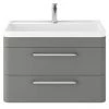 Hudson Reed Solar 800mm Wall Hung Cabinet & Basin - Cool Grey - SOL204 2 Hudson Reed Solar 800mm Wall Hung Cabinet & Basin - Cool Grey - SOL204 -Wall Hung Vanity Units Shop SOL204 P