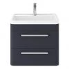 Hudson Reed Solar 600mm Wall Hung Cabinet & Basin - Indigo Blue - SOL302 1 Hudson Reed Solar 600mm Wall Hung Cabinet & Basin - Indigo Blue - SOL302 -Wall Hung Vanity Units Shop SOL302 P