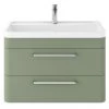 Hudson Reed Solar 800mm Wall Hung Cabinet & Basin - Matt Fern Green - SOL804 -Wall Hung Vanity Units Shop SOL804 m