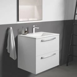 Ideal Standard Tempo 600mm Gloss White 2 Drawer Wall Hung Vanity Unit 13 Ideal Standard Tempo 600mm Gloss White 2 Drawer Wall Hung Vanity Unit -Wall Hung Vanity Units Shop TEM60WHGW D5 460