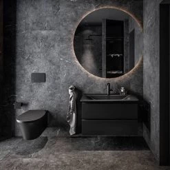 Ideal Standard Tesi Silk Black 800mm 2-Drawer Wall Hung Vanity Unit 11 Ideal Standard Tesi Silk Black 800mm 2-Drawer Wall Hung Vanity Unit -Wall Hung Vanity Units Shop TSSB80VAN D3 460