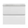 Hudson Reed Urban 600mm Satin White Vanity Unit - Wall Hung 2 Drawer Unit with Grey Worktop 2 Hudson Reed Urban 600mm Satin White Vanity Unit - Wall Hung 2 Drawer Unit with Grey Worktop -Wall Hung Vanity Units Shop URB104LBG P