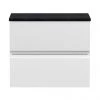 Hudson Reed Urban 600mm Satin White Vanity Unit - Wall Hung 2 Drawer Unit with Black Worktop 1 Hudson Reed Urban 600mm Satin White Vanity Unit - Wall Hung 2 Drawer Unit with Black Worktop -Wall Hung Vanity Units Shop URB104LSB P