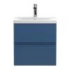 Hudson Reed Urban Satin Blue 500mm Wall Hung 2-Drawer Vanity Unit - URB302A 1 Hudson Reed Urban Satin Blue 500mm Wall Hung 2-Drawer Vanity Unit - URB302A -Wall Hung Vanity Units Shop URB302A P