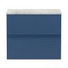 Hudson Reed Urban 600mm Satin Blue Vanity Unit - Wall Hung 2 Drawer Unit with Grey Worktop 2 Hudson Reed Urban 600mm Satin Blue Vanity Unit - Wall Hung 2 Drawer Unit with Grey Worktop -Wall Hung Vanity Units Shop URB304LBG P