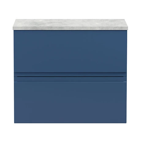 Hudson Reed Urban 600mm Satin Blue Vanity Unit - Wall Hung 2 Drawer Unit with Grey Worktop 3 Hudson Reed Urban 600mm Satin Blue Vanity Unit - Wall Hung 2 Drawer Unit with Grey Worktop