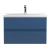 Hudson Reed Urban Satin Blue 800mm Wall Hung 2-Drawer Vanity Unit - URB306A 2 Hudson Reed Urban Satin Blue 800mm Wall Hung 2-Drawer Vanity Unit - URB306A -Wall Hung Vanity Units Shop URB306A P
