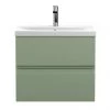 Hudson Reed Urban Satin Green 600mm Wall Hung 2-Drawer Vanity Unit - URB804A 1 Hudson Reed Urban Satin Green 600mm Wall Hung 2-Drawer Vanity Unit - URB804A -Wall Hung Vanity Units Shop URB804A m