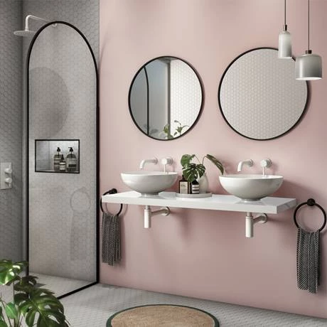 Venice Floating Basin Shelf (Gloss White - 1200mm Wide) 4 Venice Floating Basin Shelf (Gloss White - 1200mm Wide) - Image 2