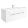 Valencia 1200 Gloss White Minimalist Wall Hung Vanity Unit with Chrome Handle 2 Valencia 1200 Gloss White Minimalist Wall Hung Vanity Unit with Chrome Handle -Wall Hung Vanity Units Shop V12WWHCH p