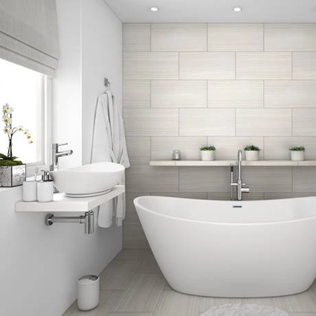 Venice Floating Basin Shelf (Gloss White - 600mm Wide) 5 Venice Floating Basin Shelf (Gloss White - 600mm Wide) - Image 3