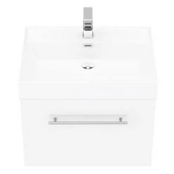 Valencia 600 Gloss White Minimalist Wall Hung Vanity Unit with Chrome Handle 12 Valencia 600 Gloss White Minimalist Wall Hung Vanity Unit with Chrome Handle -Wall Hung Vanity Units Shop V6WWHCH d4 460