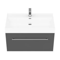 Valencia 800 Gloss Grey Minimalist Wall Hung Vanity Unit with Chrome Handle 7 Valencia 800 Gloss Grey Minimalist Wall Hung Vanity Unit with Chrome Handle -Wall Hung Vanity Units Shop V8GWHCH d2 460