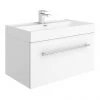 Valencia 800 Gloss White Minimalist Wall Hung Vanity Unit with Chrome Handle 1 Valencia 800 Gloss White Minimalist Wall Hung Vanity Unit with Chrome Handle -Wall Hung Vanity Units Shop V8WWHCH p