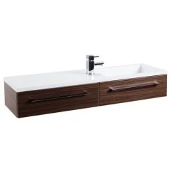 995mm Walnut Wall Hung 1-Drawer Unit with Basin 8 995mm Walnut Wall Hung 1-Drawer Unit with Basin -Wall Hung Vanity Units Shop VAL995WL d2 460