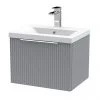 Venice Fluted 500mm Grey Vanity Unit - Wall Hung Single Drawer Unit with Chrome Handle 1 Venice Fluted 500mm Grey Vanity Unit - Wall Hung Single Drawer Unit with Chrome Handle -Wall Hung Vanity Units Shop VF50WH1DGRY p