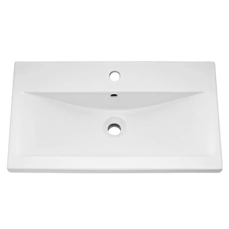 Venice Fluted 800mm Grey Vanity Unit - Wall Hung Single Drawer Unit with Chrome Handle 4 Venice Fluted 800mm Grey Vanity Unit - Wall Hung Single Drawer Unit with Chrome Handle - Image 2