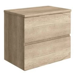 Venice Linea Rustic Oak Countertop Basin Unit - 600mm 2 Drawer with Round Matt White Basin 7 Venice Linea Rustic Oak Countertop Basin Unit - 600mm 2 Drawer with Round Matt White Basin -Wall Hung Vanity Units Shop VL6OAKW3RB d2 460