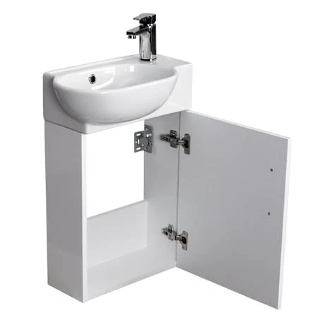 Valencia Perla Wall Hung Cloakroom Vanity (Gloss White - 450mm Wide) 4 Valencia Perla Wall Hung Cloakroom Vanity (Gloss White - 450mm Wide) - Image 2