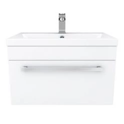Nuie 600 x 400mm Wall Mounted Mid Edge Basin & Cabinet - Gloss White - VTWE600 11 Nuie 600 x 400mm Wall Mounted Mid Edge Basin & Cabinet - Gloss White - VTWE600 -Wall Hung Vanity Units Shop VTWE600 D4 460