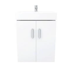 Nova Wall Mounted Vanity - 450mm Gloss White (Flat Packed) 9 Nova Wall Mounted Vanity - 450mm Gloss White (Flat Packed) -Wall Hung Vanity Units Shop VTWW450 D5 460 1