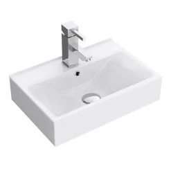 Nova Wall Mounted Vanity - 450mm Gloss White -Wall Hung Vanity Units Shop VTWW450 detail b 460