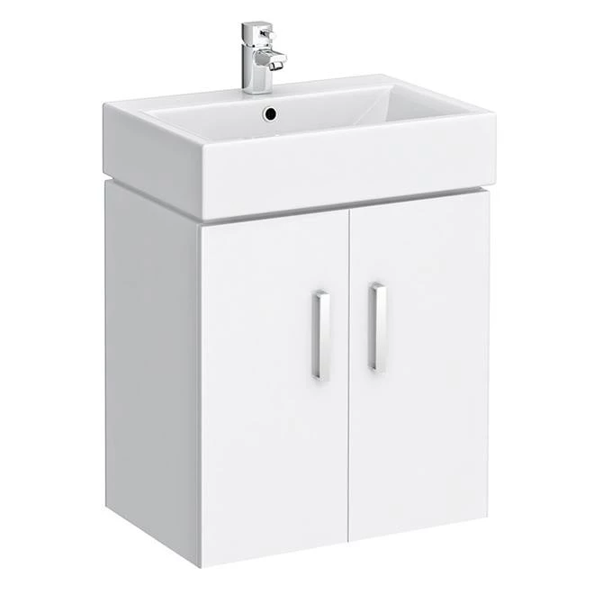 Nova Wall Mounted Vanity - 450mm Gloss White (Flat Packed) 2 Nova Wall Mounted Vanity - 450mm Gloss White (Flat Packed)
