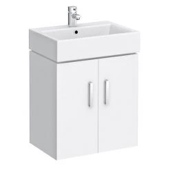 Nova Wall Mounted Vanity - 450mm Gloss White