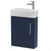 Arezzo Matt Blue 450mm 1TH Wall Hung Cloakroom Vanity Unit 1 Arezzo Matt Blue 450mm 1TH Wall Hung Cloakroom Vanity Unit -Wall Hung Vanity Units Shop WHBB M